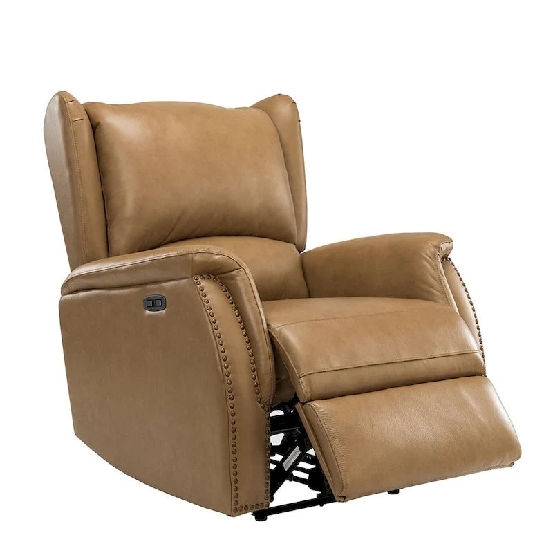 Eduardo Genuine Leather Power Recliner with USB Port Set of 2