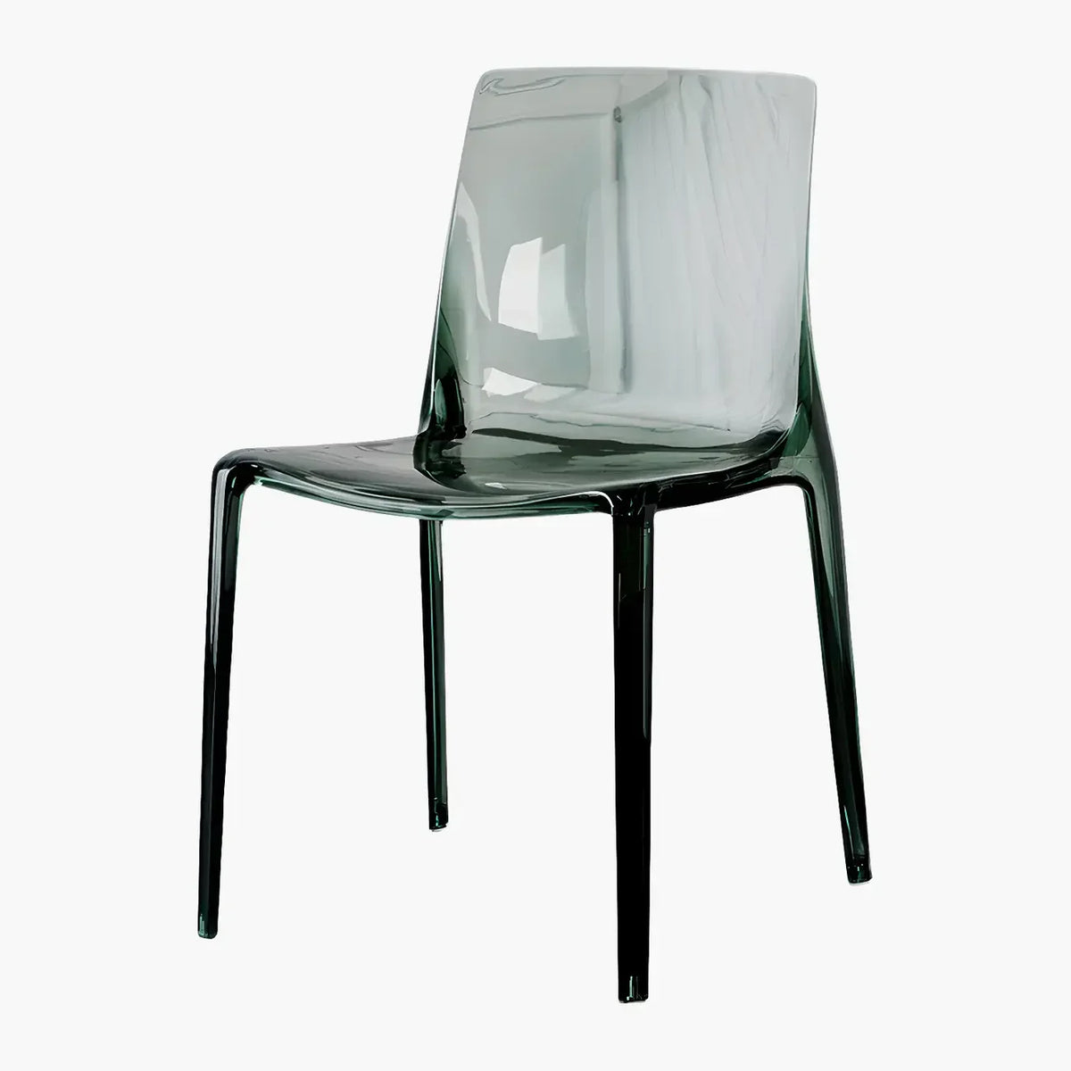 Amber Acrylic Armless Low Back Dining Chair