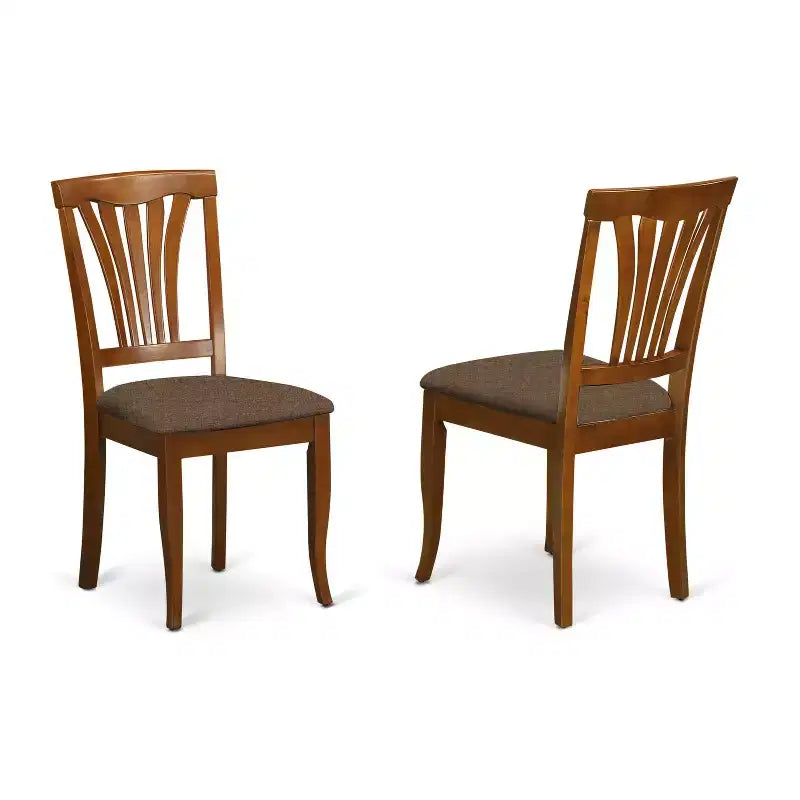 HomeStock Dining Table Set 4 Butterfly Leaf Chairs Saddle Brown