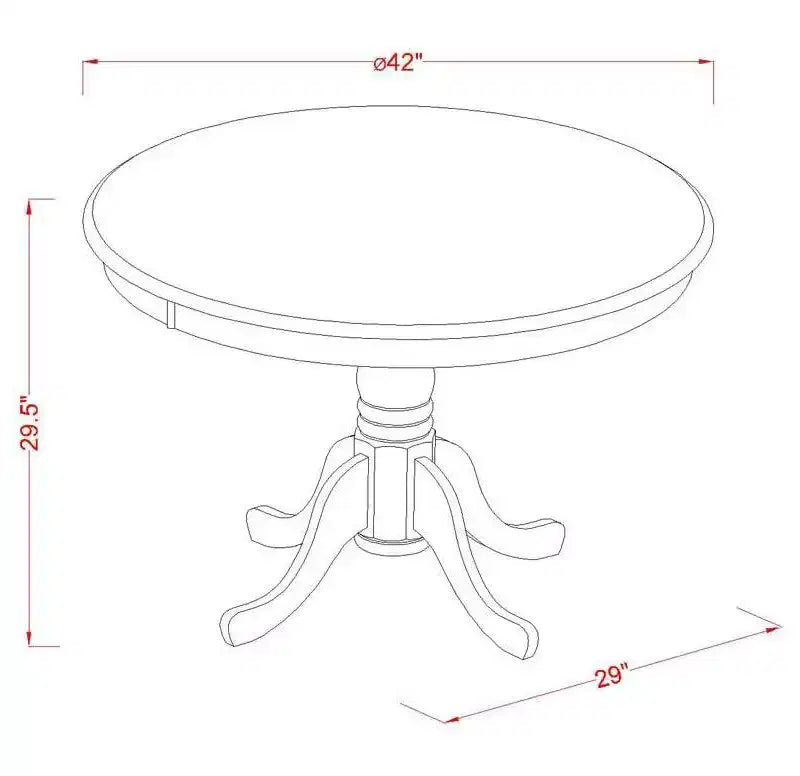 Hartland Round Dining Set Contemporary Black And Cherry