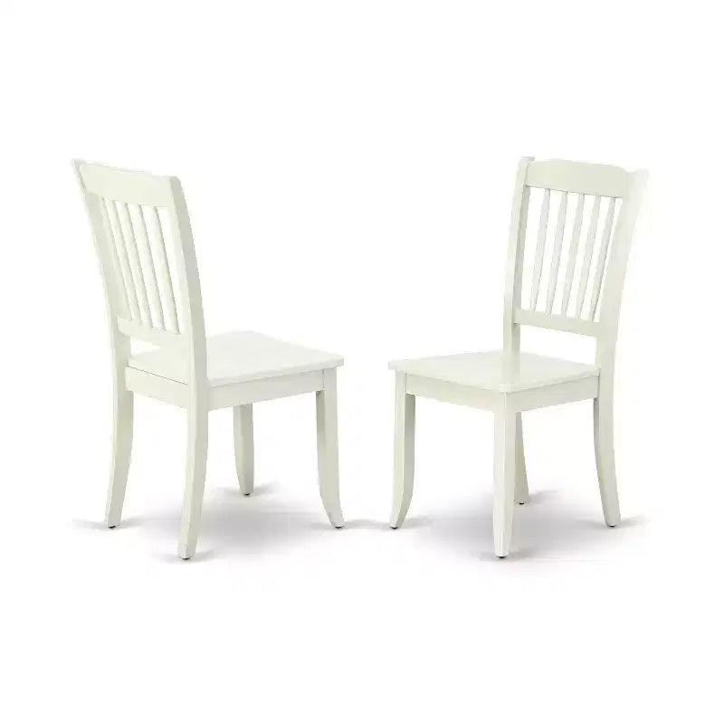 HomeStock Linen White 7 Piece Kitchen Table Set Rectangle Table and 6 Chairs