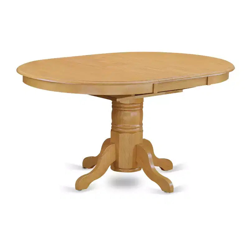 HomeStock Oval Kitchen Dining Set Oak Linen Fabric Chairs
