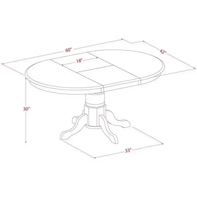 HomeStock Oval Table Linen Fabric Chairs Dinette Set
