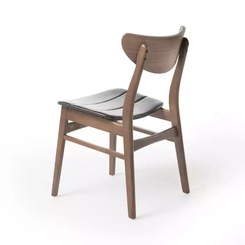 Christopher Knight Home Imwalle Mid Century Modern Faux Leather Upholstered 5 Piece Dining Set, Walnut and Dark Brown