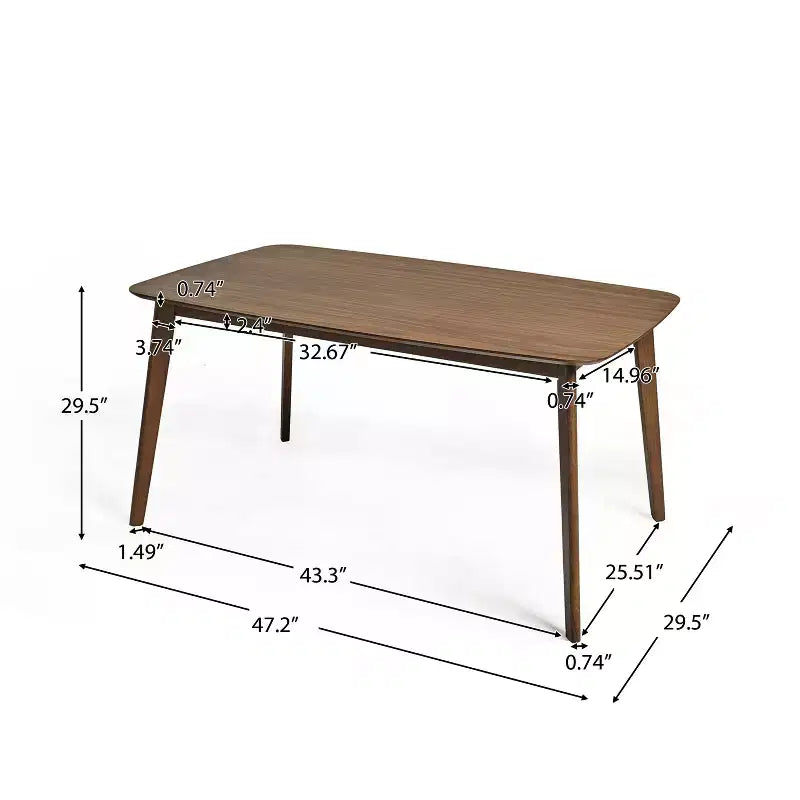 GDFStudio Brittany 5 Piece Mid-Century Modern Fabric Upholstered Dining Set
