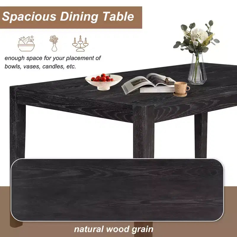 Merax 7-Piece Retro Dining Table Set for 6