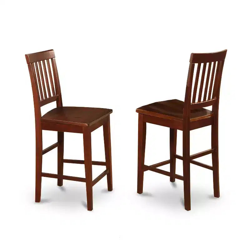 HomeStock Belmont 3-Pc Counter Height Table Set, Mahogany