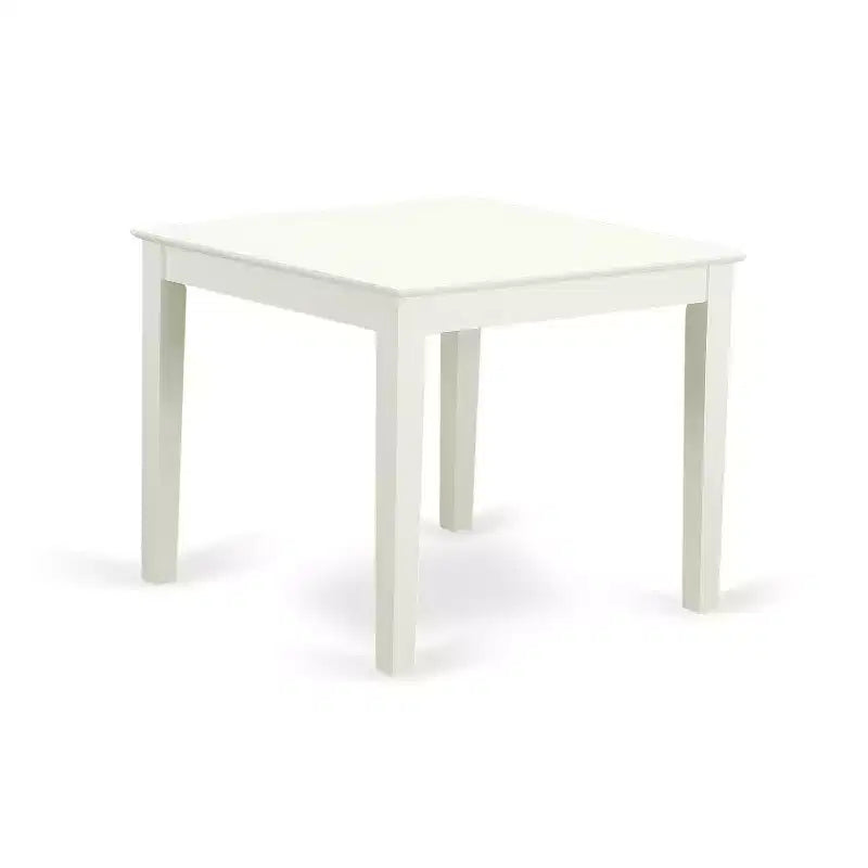HomeStock Belmont Square Kitchen Table And Wood Kitchen Dining Chairs, Linen White