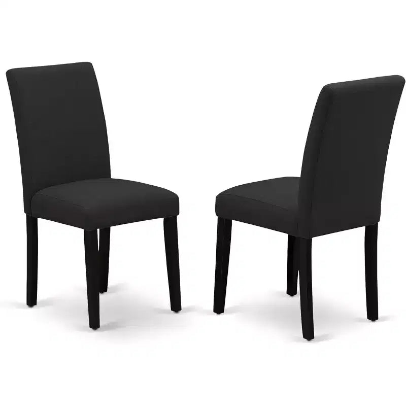 HomeStock Belmont 7-Piece Kitchen Table Set 6 Dining Chairsand Rectangular Dining Table - Black Finish