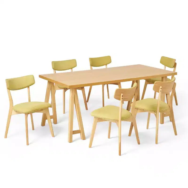 Christopher Knight Home Chazz Mid-Century Modern Fabric Upholstered 7 Piece Dining Set