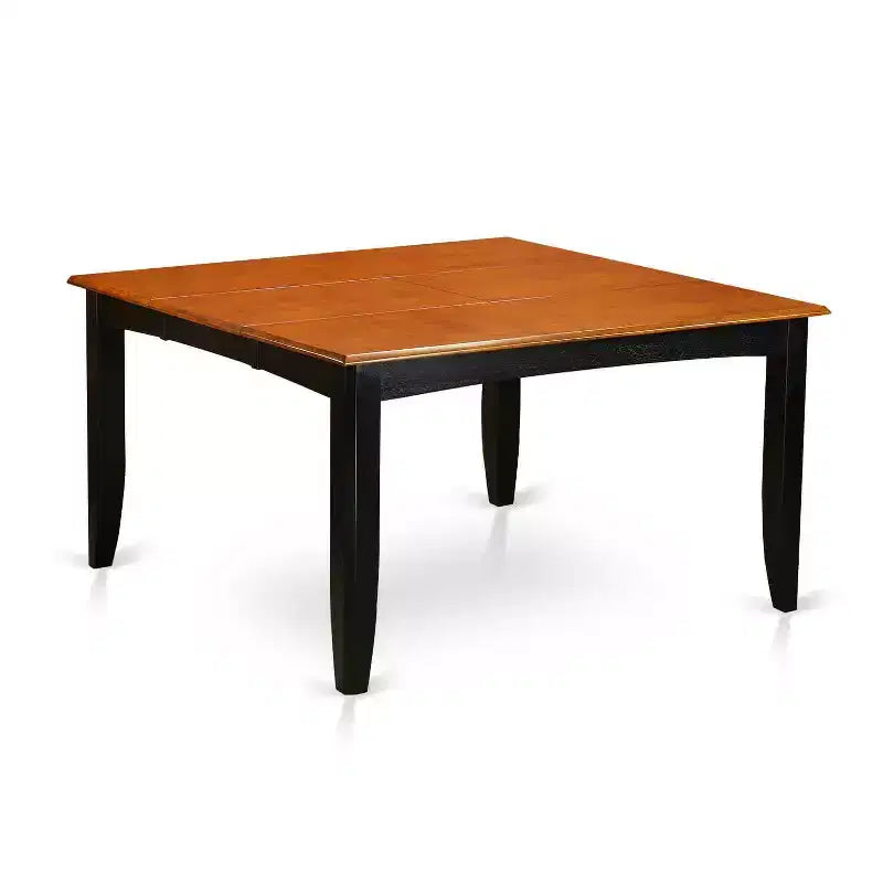 HomeStock 9-Piece Square Black Finish Solid Wood Top Dining Table with 8-Chairs