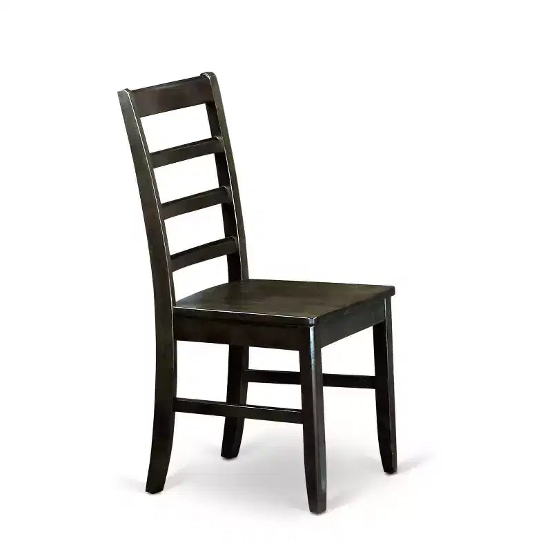 HomeStock 9-Piece Square Black Finish Solid Wood Top Dining Table with 8-Chairs