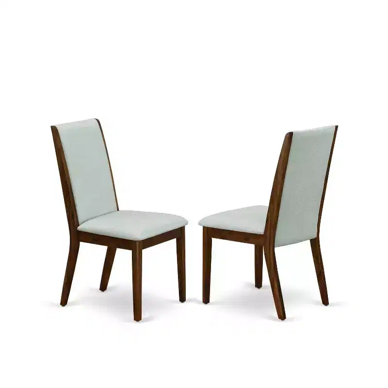 3-Piece Natural Oil Finish Solid Wood Top - Round Upholstered Dining Room Set - Seats 4