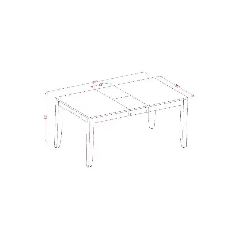 Dinette Set Table with Chairs - Kitchen Dining Room Set - Solid Wood Table and Chair Set