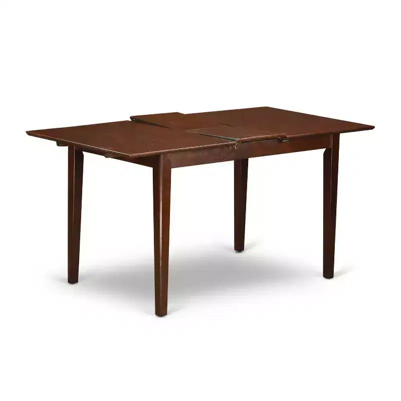 Elegant Dining Room Set - Mahogany Table & 6 Chairs - Rectangle Table with Leaf - Hardwood Construction