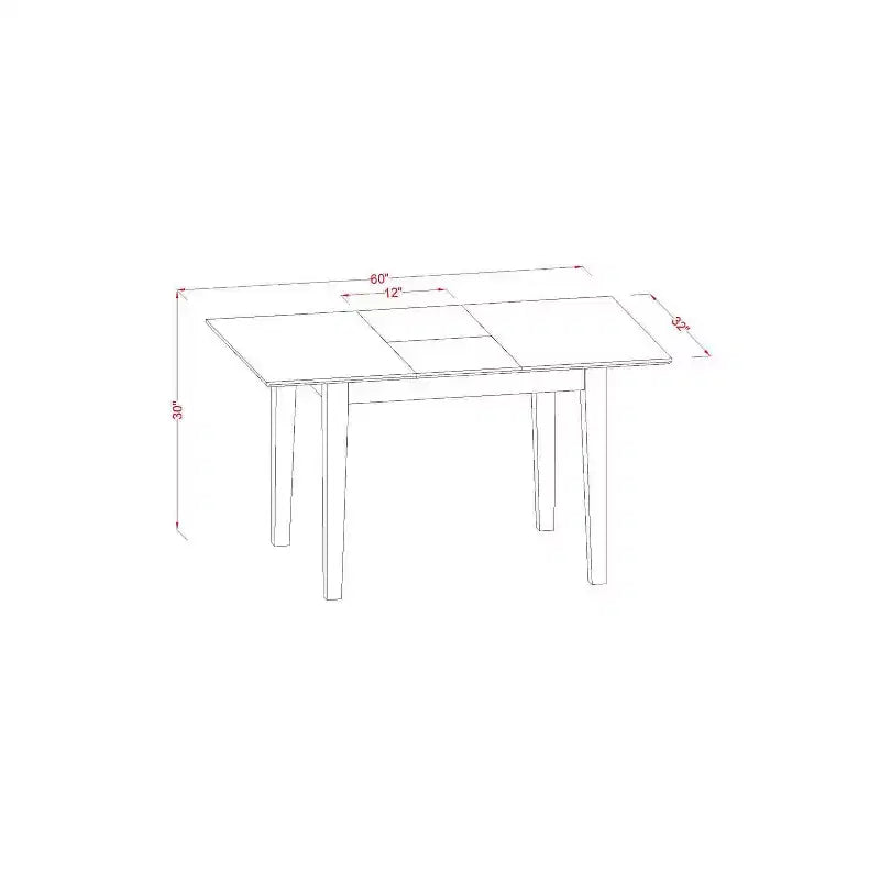 Elegant Dining Room Set - Mahogany Table & 6 Chairs - Rectangle Table with Leaf - Hardwood Construction