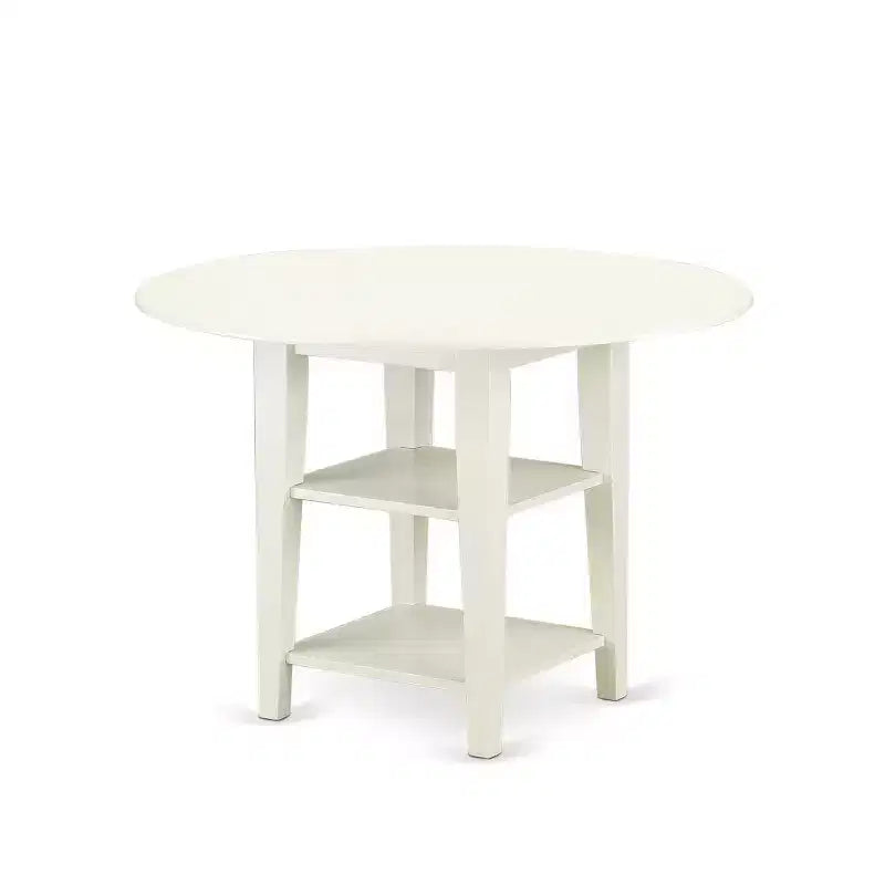 Round Dining Table Set 3pc 20-42 Table w/ Drop Leaves & 2 Chairs - Kitchen Dining Room
