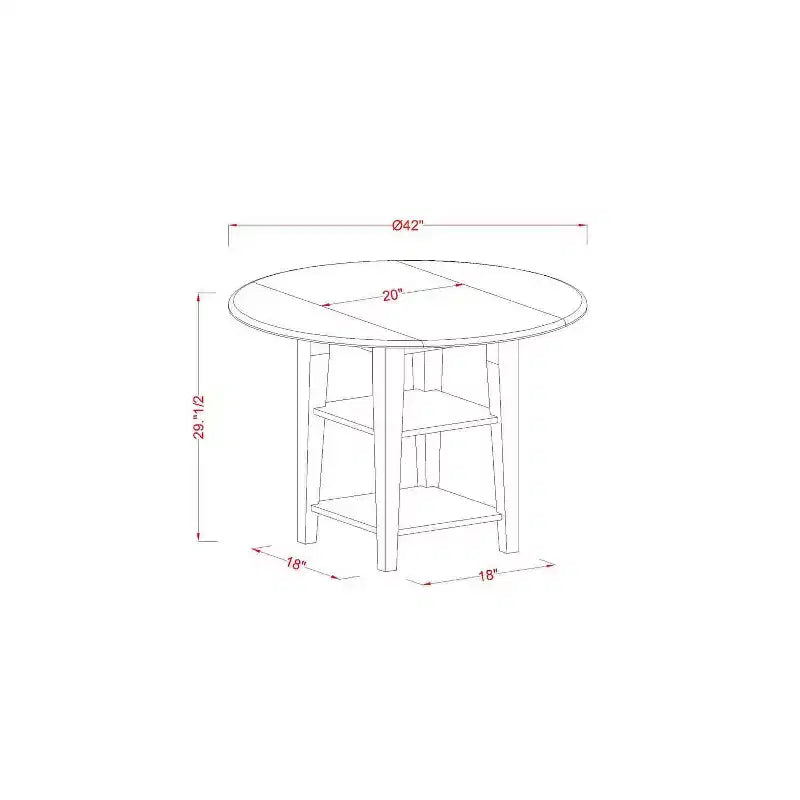 Vintage 3 Piece Dinette Set - Round Table & 2 Chairs - Black Cherry Finish - Home Kitchen Dining Room