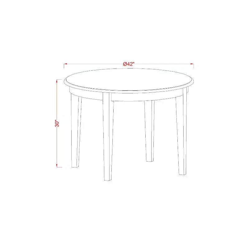Kitchen Table Set 3pc Round Dining Table & Chairs Linen White Home Stock