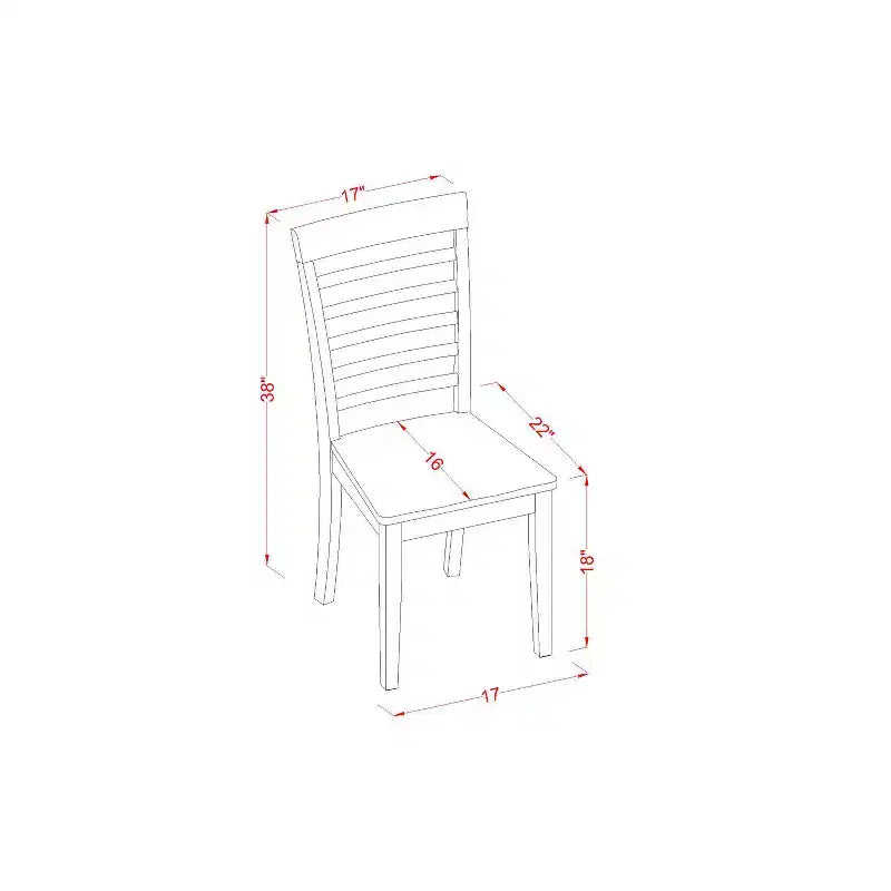 Dinette Set - Small Kitchen Table with 4 Chairs - Modern Dining Room Set