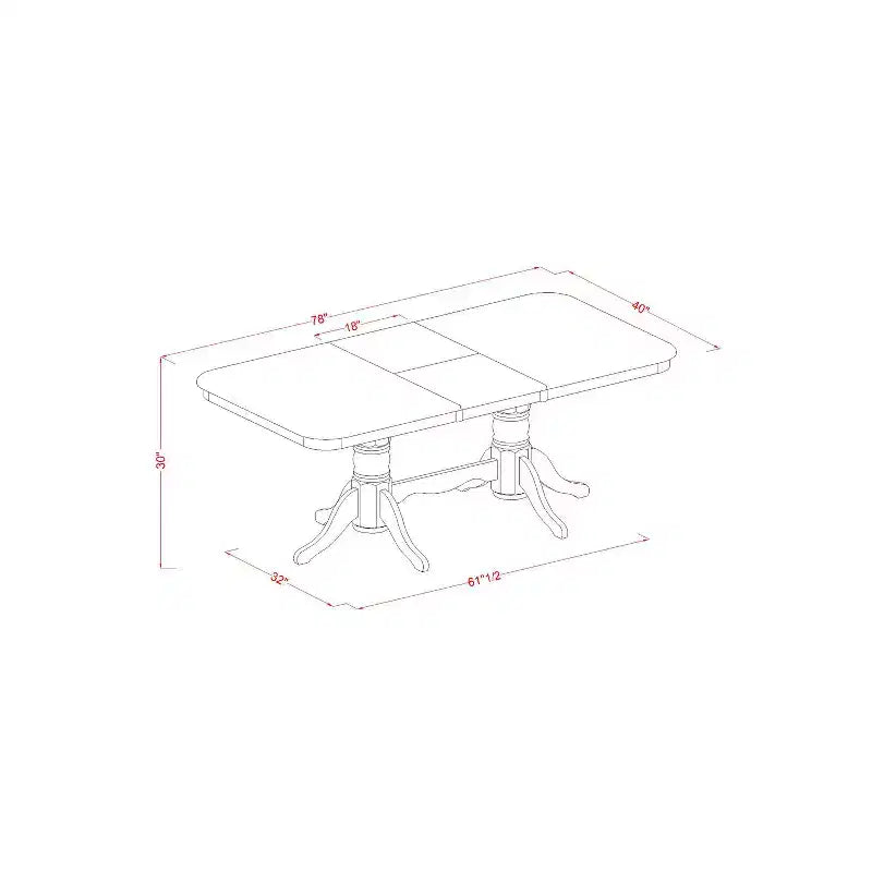 Neo-Classical Dining Set - Table & Chairs for Kitchen, Dining Room, Small Space