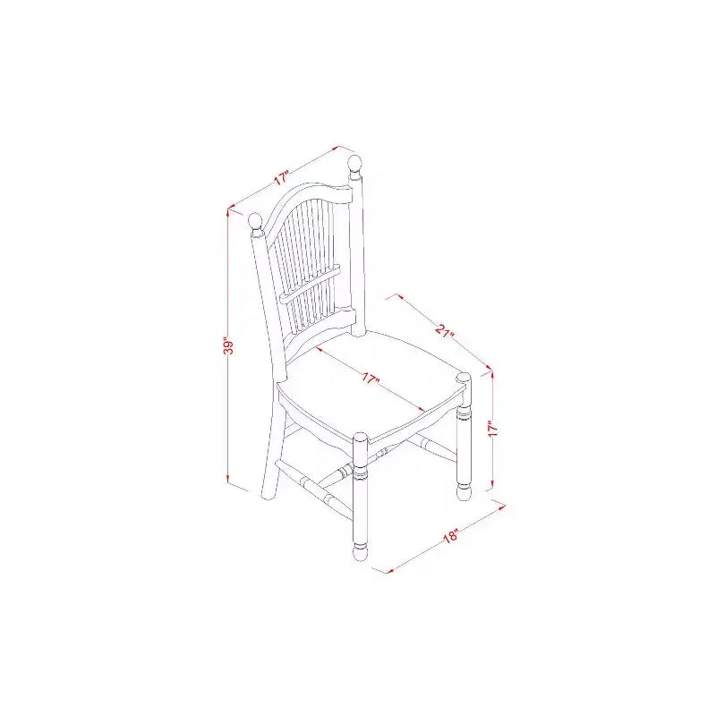 Neo-Classical Dining Set - Table & Chairs for Kitchen, Dining Room, Small Space