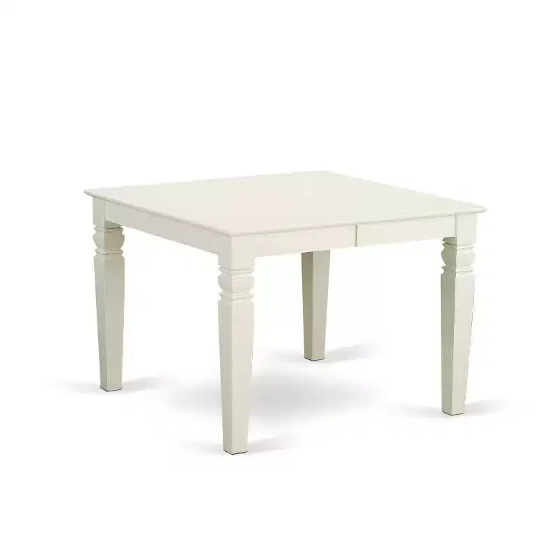 HomeStock 5-Piece Buttermilk and Cherry Finish Solid Wood Top Dining table with 4-Chairs with Butterfly Leaf