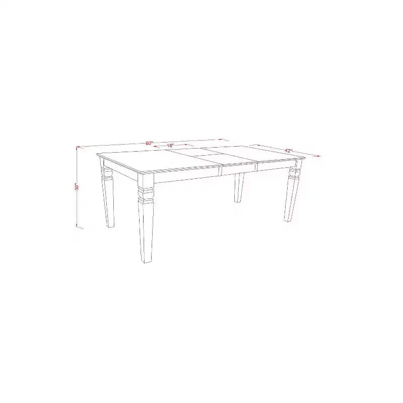 HomeStock 5-Piece Buttermilk and Cherry Finish Solid Wood Top Dining table with 4-Chairs with Butterfly Leaf