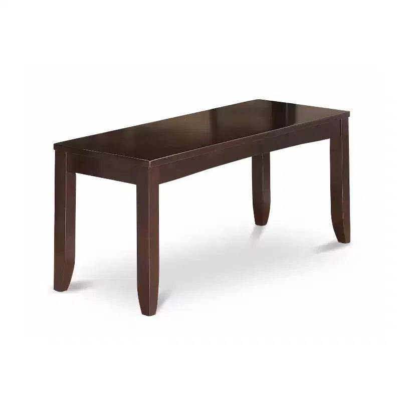 Dining Room Set 6 Piece Table with Chairs & Bench - Cappuccino Finish, 36x66 Inch