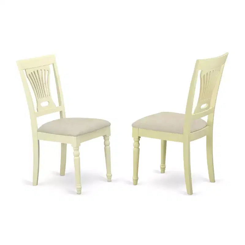 3 Piece Dinette Set - Round Table & 2 Chairs - Antique Style Dining Room Furniture