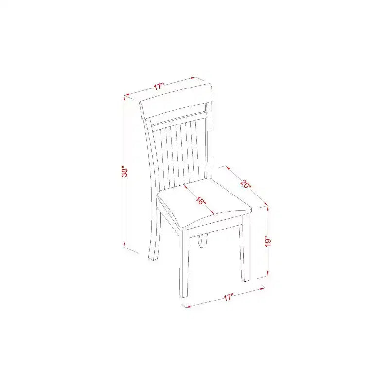 Rococo Dining Set - 3 Piece Kitchen Table & Chairs - Small Space Decor - Elegant Design