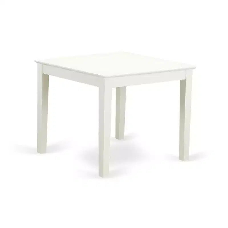 Modern 5Pc Dining Set - Square Table & 4 Chairs - Light Beige Fabric - Small Space Dining Room Furniture