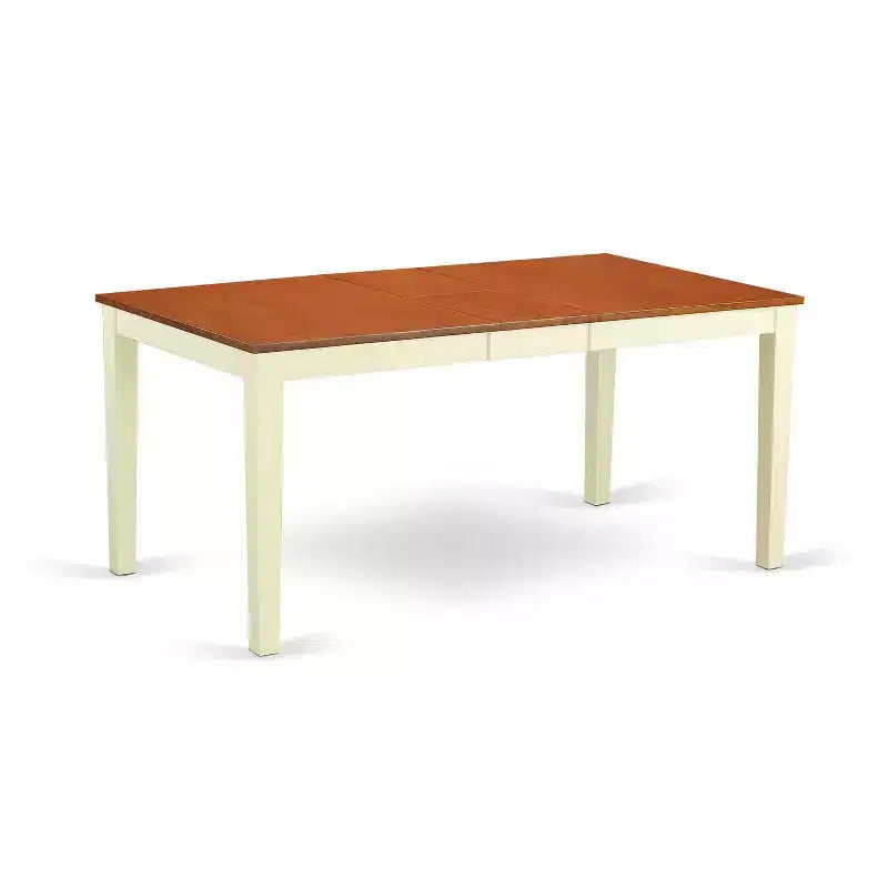 Rectangular Dining Table Set 54x66 Inch with Leaf & 4 Double X Back Chairs - HomeStock