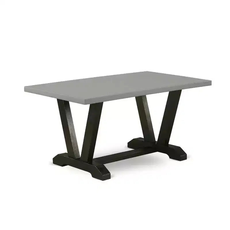 HomeStock 6-Piece Rectangle Natural Oak Finish Solid Wood Top Dining Table with 1-Bench, 4 Upholstered-Chairs