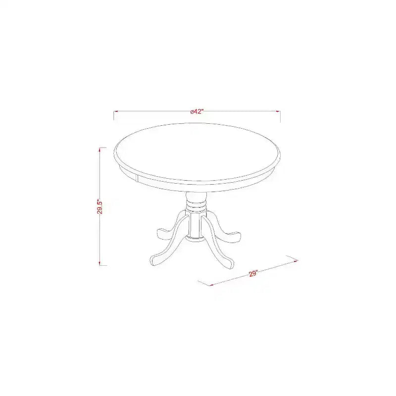 Coastal 3Pc Dinette Set - Round Table & 2 Parsons Chairs - Linen White & Baby Blue