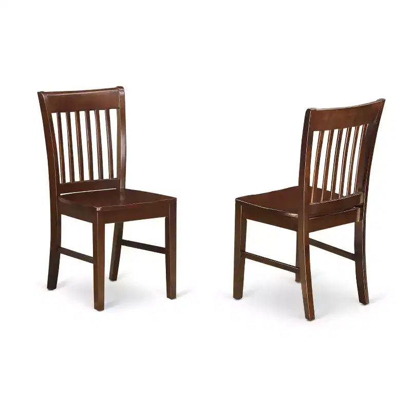 HomeStock 3-Pc Mahogany Finish Solid Wood Top - Dining Room Set - Seats 4
