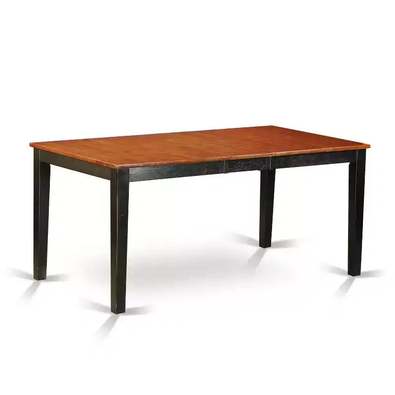 HomeStock 5-Pc Black and Cherry Finish Solid Wood Top - Dining Room Set - Seats 4