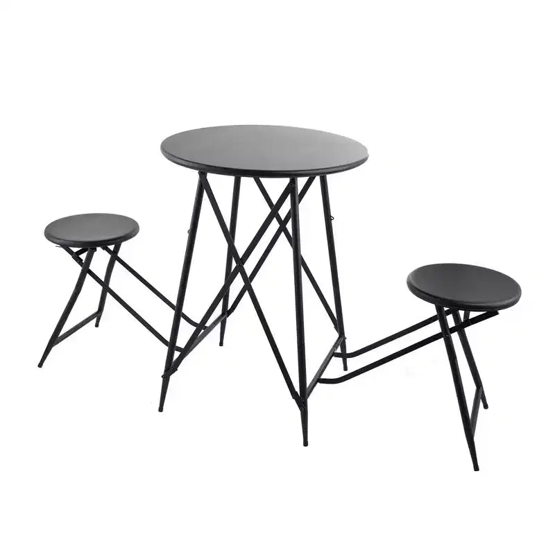 GDFStudio Roski Industrial Iron Folding Dining Set