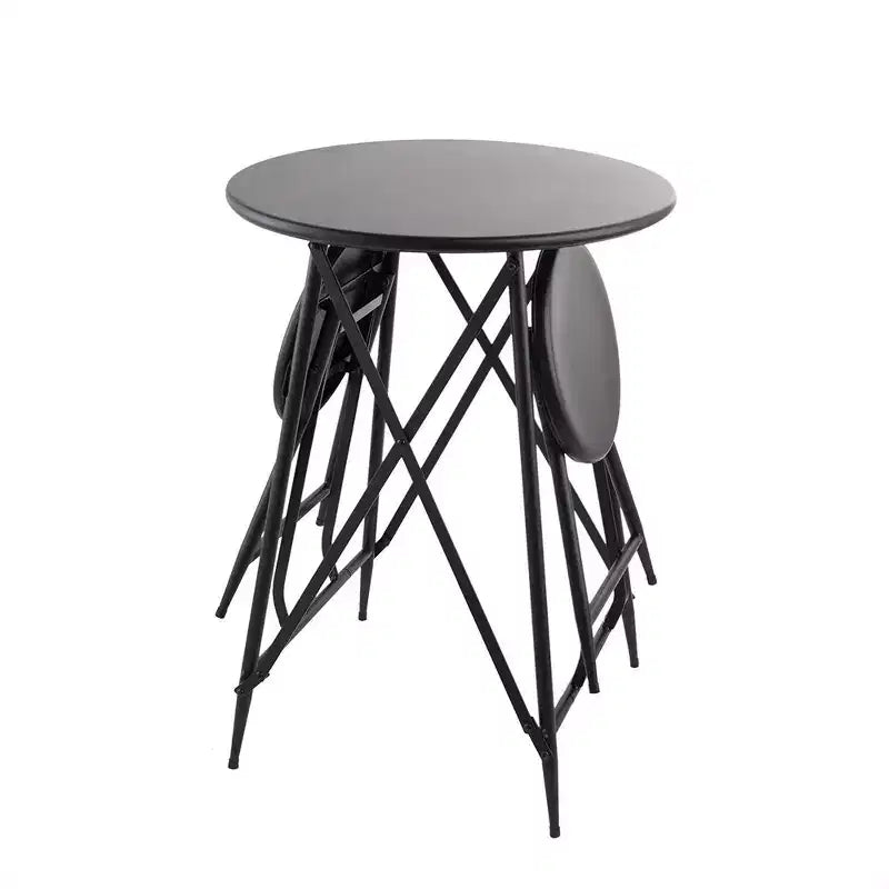 GDFStudio Roski Industrial Iron Folding Dining Set