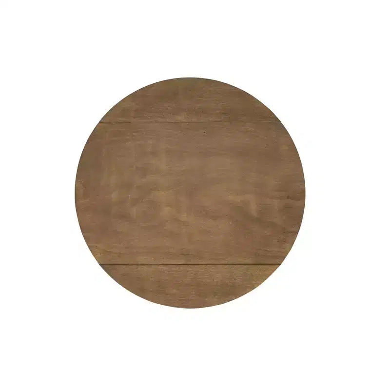 GDFStudio Xelina Rustic Rubberwood 3 Piece Dining Set with Drop Leaf Table and Padded Chairs