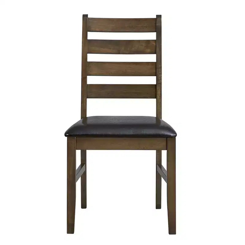 GDFStudio Xelina Rustic Rubberwood 3 Piece Dining Set with Drop Leaf Table and Padded Chairs