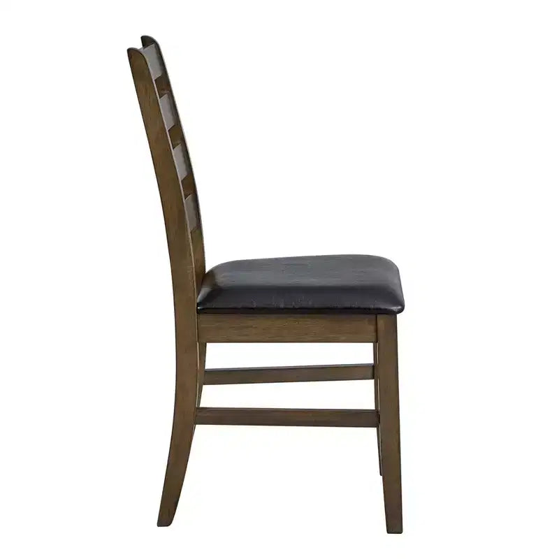 GDFStudio Xelina Rustic Rubberwood 3 Piece Dining Set with Drop Leaf Table and Padded Chairs