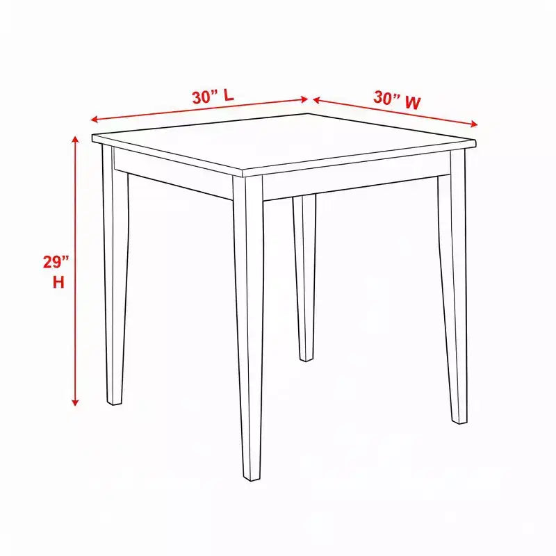 Kings Brand Furniture 3-Piece Solid Wood Dining Set Cappuccino