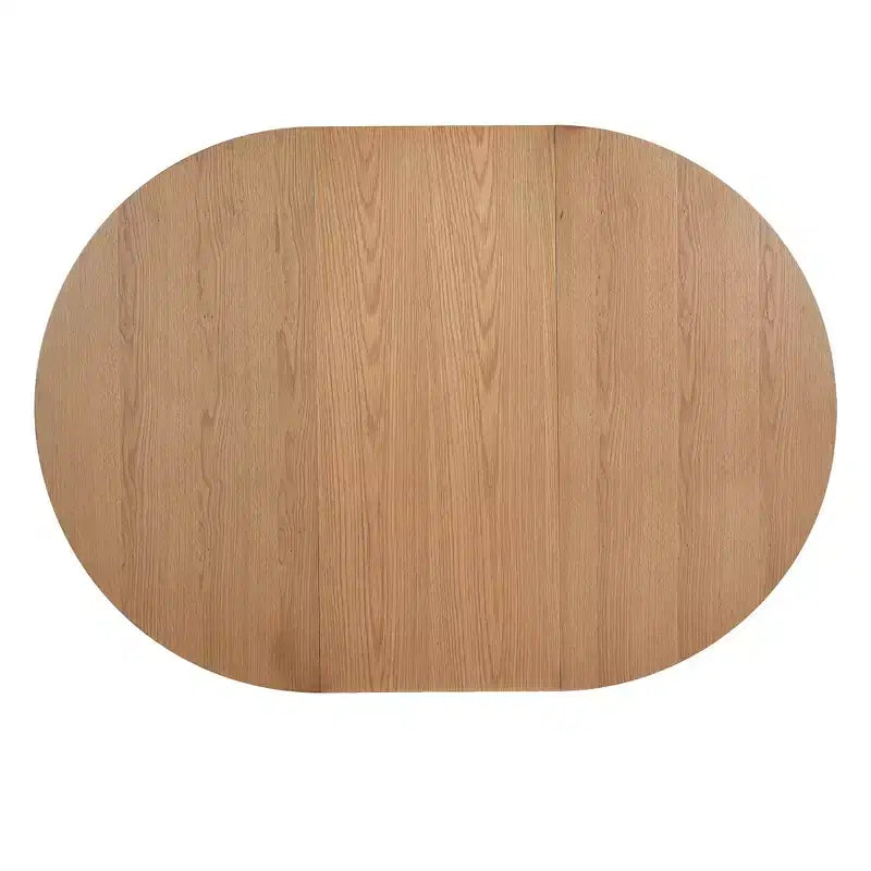 Farmhouse Extendable Round Dining Table Set for 4, Kitchen Table Set with Removable Leaf and 4 Upholstered Dining Chairs