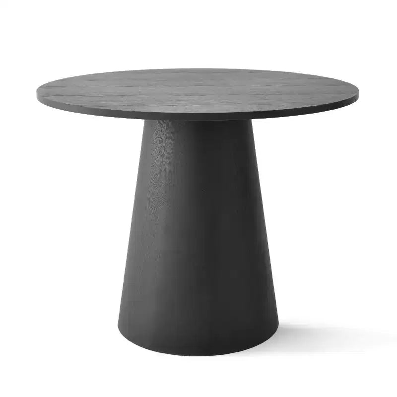 5-Piece Round Dining Set, 35 Pedestal Table and Upholstered Dining Chairs with Rattan Backs, Ideal for Dining Room-Panipeachy