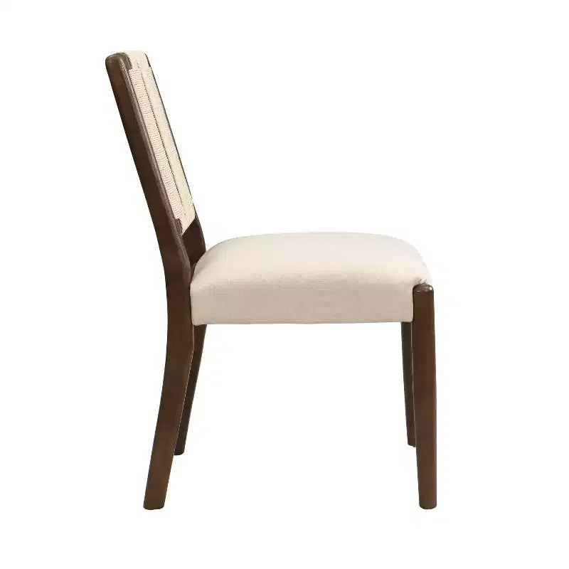 Christopher Knight Home Seema Modern 5 Piece Round Dining Table Set with Rubberwood Upholstered Chairs