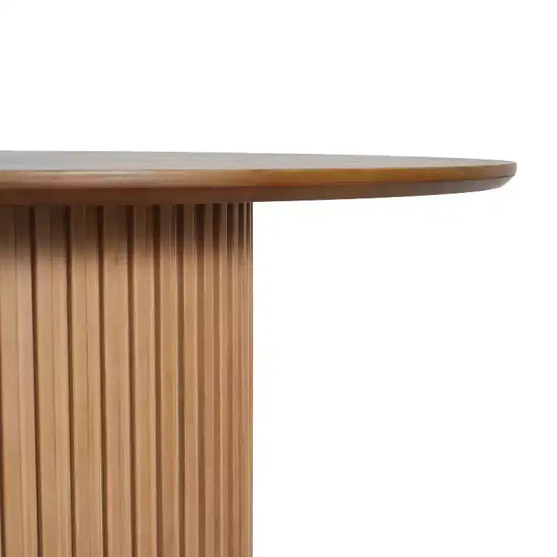Christopher Knight Home Seema Modern 5 Piece Round Dining Table Set with Rubberwood Upholstered Chairs