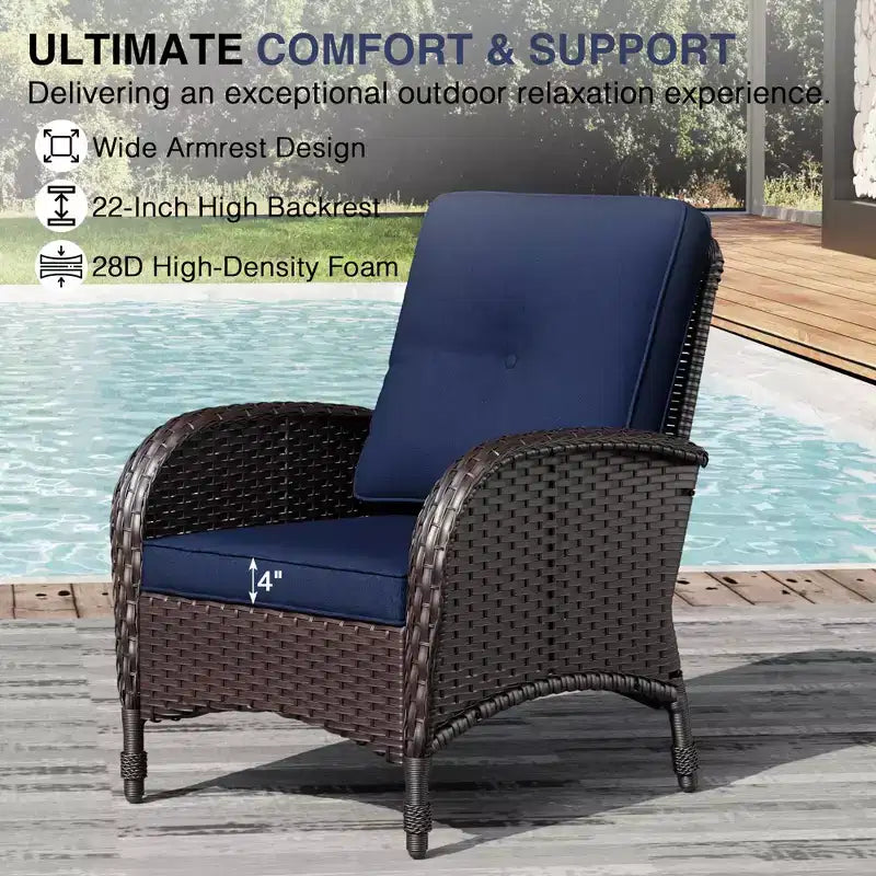 UPTIOT Outdoor Swivel Chair Set: 1 Sofa, 4 Swivel Chairs, 2 Ottomans & All-Weather Design