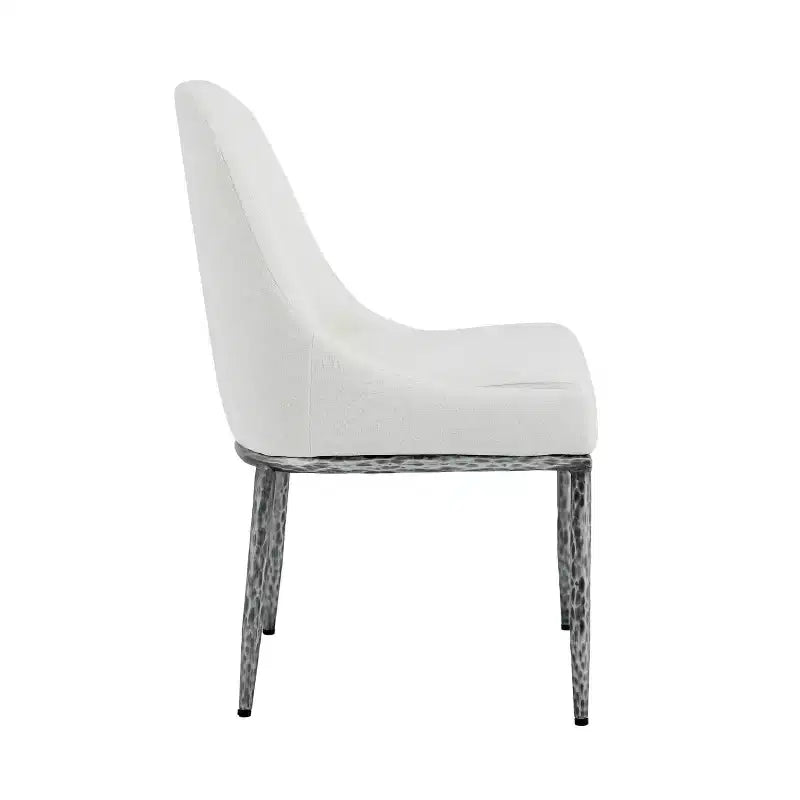 Christopher Knight Home Linnea Industrial 5 Piece Upholstered Dining Chairs with Round Pedestal Dining Table