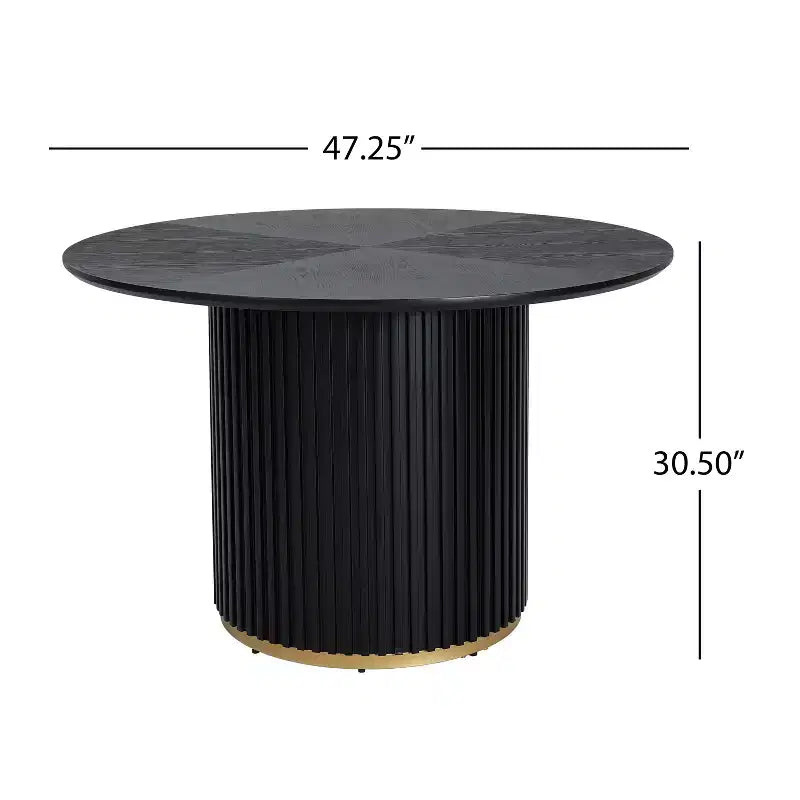 Christopher Knight Home Linnea Industrial 5 Piece Upholstered Dining Chairs with Round Pedestal Dining Table